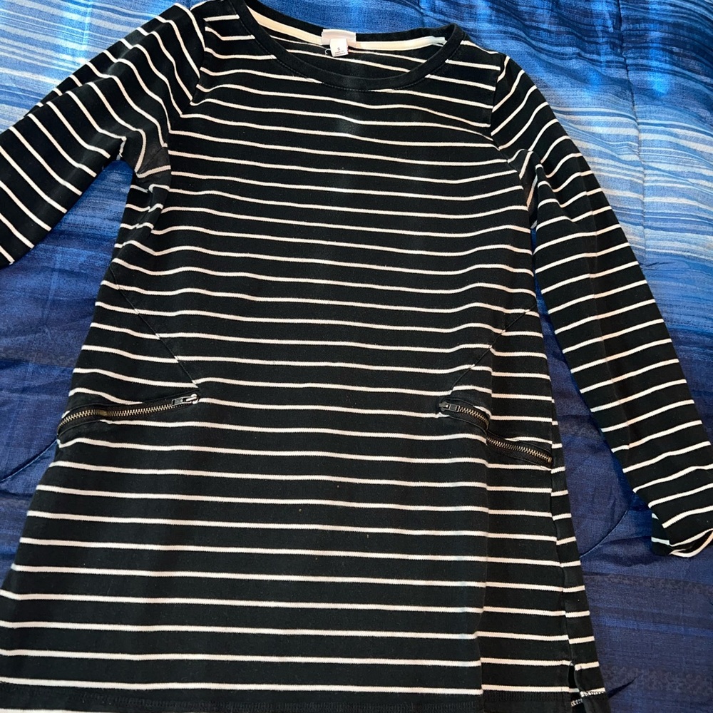 Black and white stripped shirt